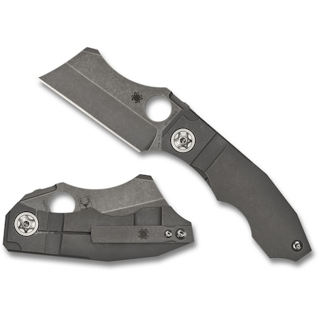 Spyderco 2024 Spyderco Reveal 9, Stovepipe Titanium , Plain Edge SPY-C260TIP